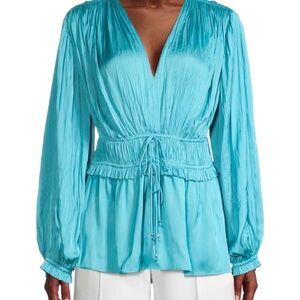 Elie Tahari Whisper satin blouse size small